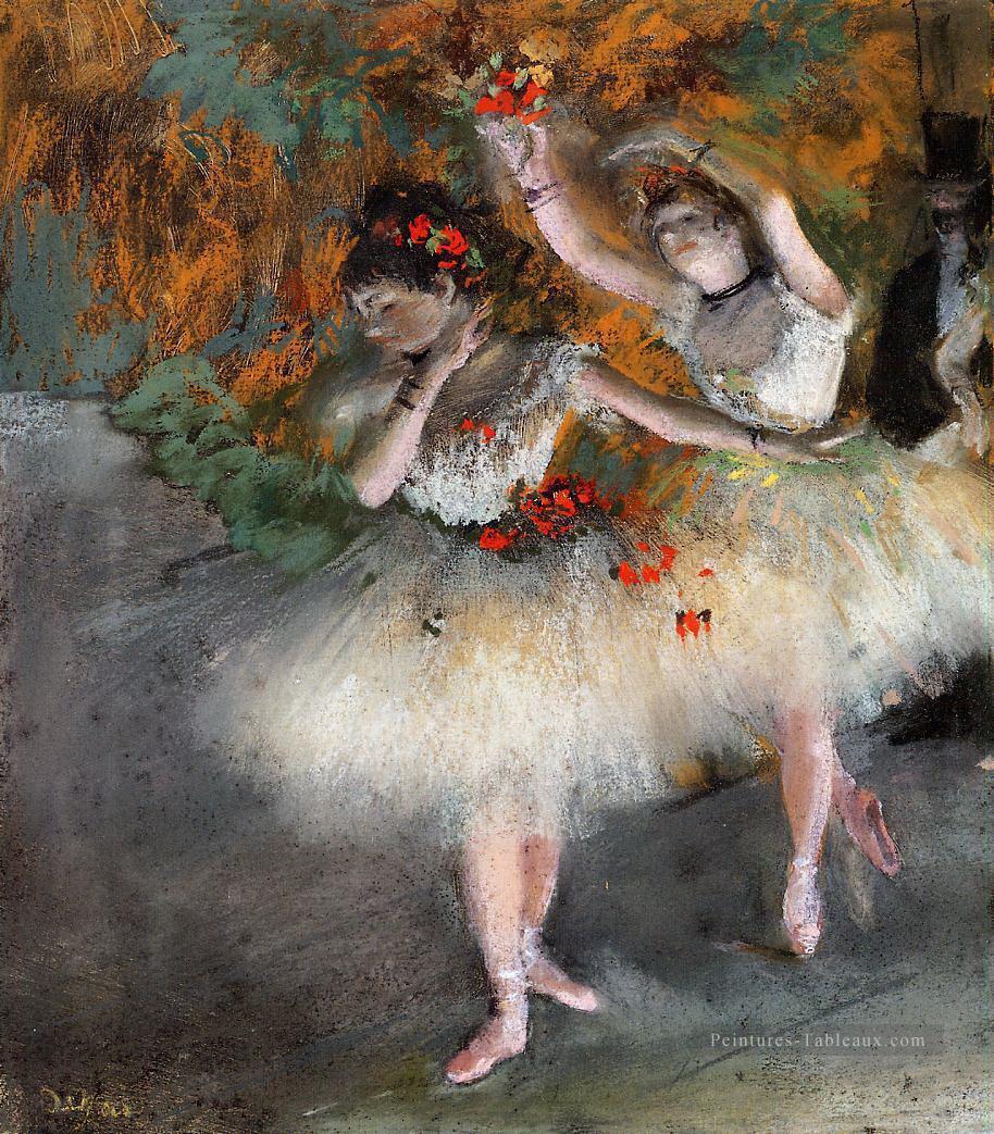 Deux danseurs entrent sur scène Edgar Degas Peintures à l'huile